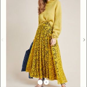 Anthropology Eva Franco skirt with snake print